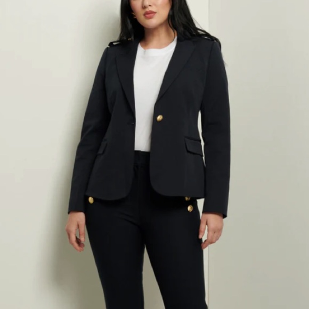 NEW DEREK LAM Arthur Single Breasted Jacket - Midnight Size: 6